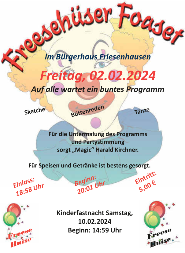Plakat Freesehüser Foaset